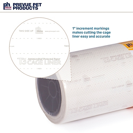 PREVUE PET PRODUCTS T3 Antimicrobial Protected Paper Bird & Small Animal Cage  Liner, 21.5 in x 25 ft 