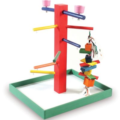 Prevue Pet Products Parrot Playground Great quality play stand, but I did need to use wood glue to keep the perches from falling out