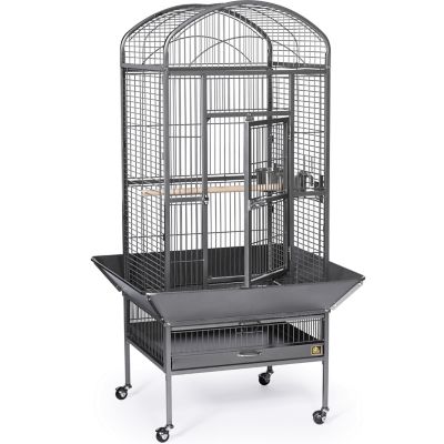 Image showing  11-3/4 in. x 21-3/4 in. Dometop Bird Cage, Black, Medium