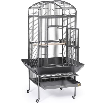 Image showing  11-3/4 in. x 21-3/4 in. Dometop Bird Cage, Black, Medium