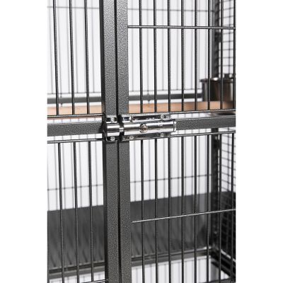 Image showing  11-3/4 in. x 21-3/4 in. Dometop Bird Cage, Black, Medium