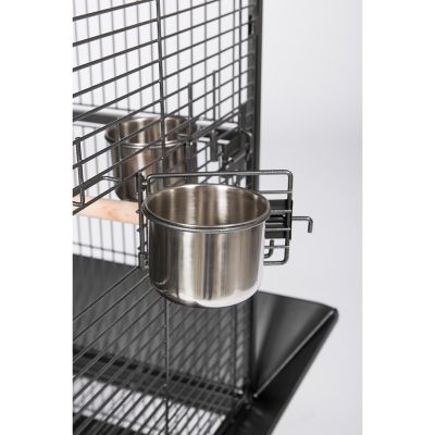 Image showing 8 th Prevue Pet Products 11-3/4 in. x 21-3/4 in. Dometop Bird Cage, Black, Medium