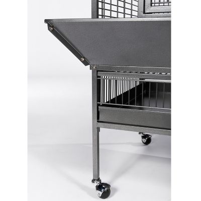 Image showing 9 th Prevue Pet Products 11-3/4 in. x 21-3/4 in. Dometop Bird Cage, Black, Medium