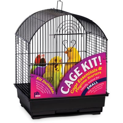 Prevue Pet Products Round Roof Bird Cage Kit, Black
