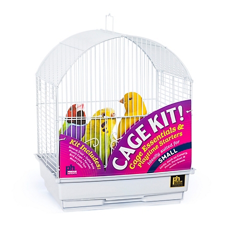 Prevue Pet Products Round Roof Bird Cage Kit, White
