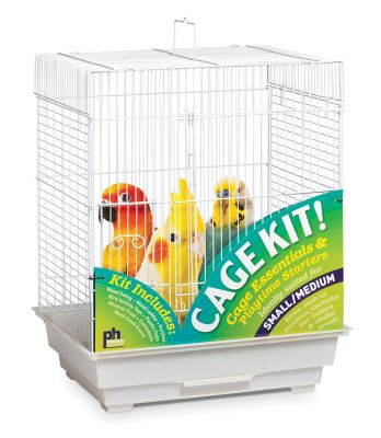 Prevue Pet Products Square Roof Bird Cage Kit, White