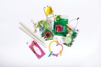 Image showing  Square Roof Bird Cage Kit, White