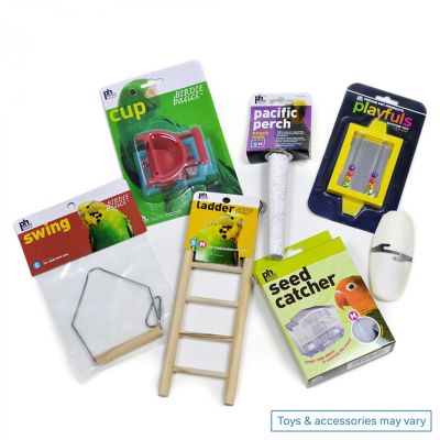 Image showing  Square Roof Bird Cage Kit, White