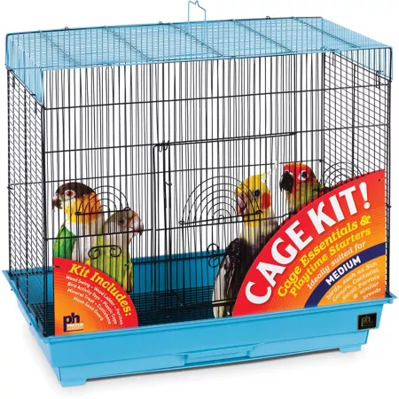 Prevue Pet Products Blue/Black Bird Cage Kit Pet Bird Cages