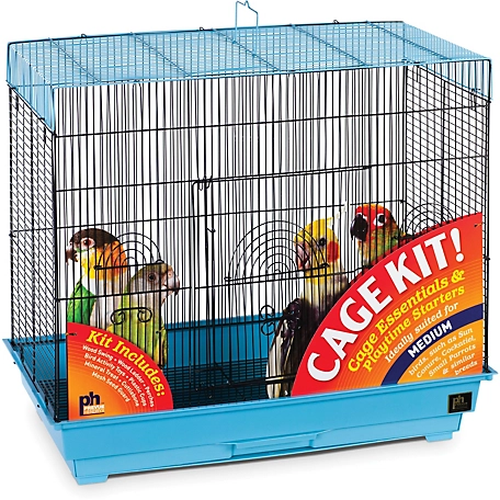 Prevue Pet Products Flight Bird Cage Kit, Blue/Black