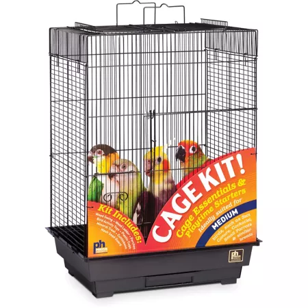 Prevue Pet Products Play Top Bird Cage Kit Black Pet Bird Cages