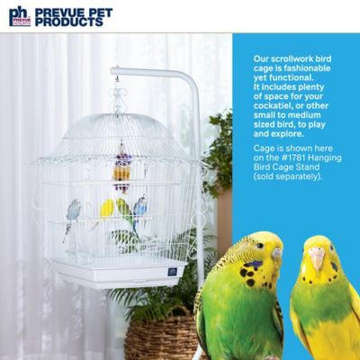 Image showing  Jumbo Scrollwork Bird Cage, White