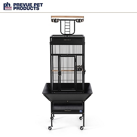 Prevue Pet Products Wrought-Iron Select Bird Cage, 18 in. x 18 in. x 57 in., Black