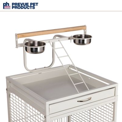 Image showing  Wrought-Iron Select Bird Cage, 18 in. x 18 in. x 57 in., Chalk