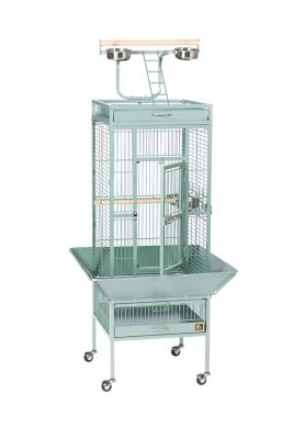 Image showing  Wrought-Iron Select Bird Cage, 18 in. x 18 in. x 57 in., Sage