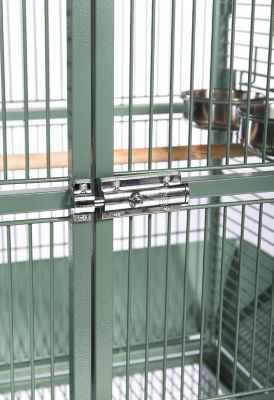 Image showing  Wrought-Iron Select Bird Cage, 18 in. x 18 in. x 57 in., Sage