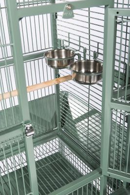 Image showing 5 th Prevue Pet Products Wrought-Iron Select Bird Cage, 18 in. x 18 in. x 57 in., Sage