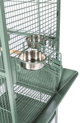 Image showing 8 th Prevue Pet Products Wrought-Iron Select Bird Cage, 18 in. x 18 in. x 57 in., Sage