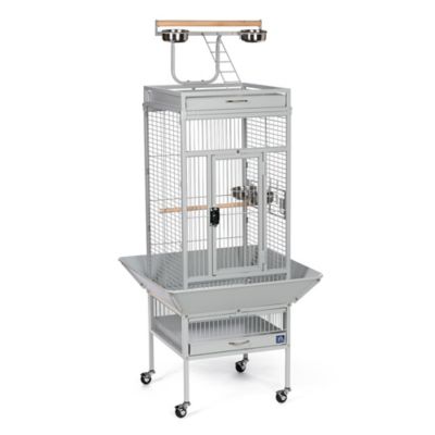 Prevue Pet Products Wrought-Iron Select Bird Cage, 18 in. x 18 in. x 57 in., Pewter