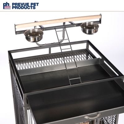 Image showing  Wrought-Iron Select Bird Cage, 24 in. x 20 in. x 60 in., Black