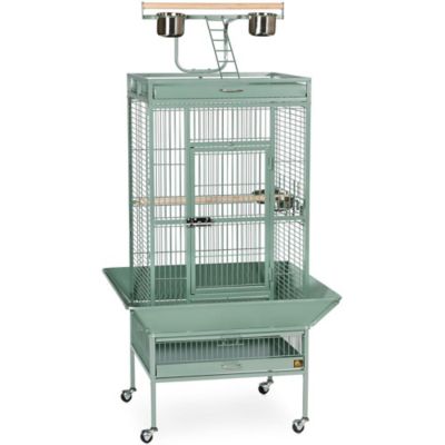 Image showing  Wrought-Iron Select Bird Cage, 24 in. x 20 in. x 60 in., Sage