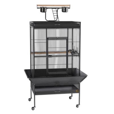 Prevue Pet Products 30 in. x 22 in. x 63 in. Wrought-Iron Select Bird Cage, Pewter/Coco