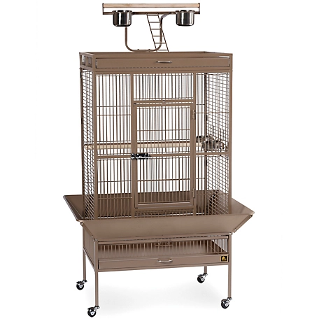 Prevue Pet Products Wrought-Iron Select Bird Cage, Pewter, 30 in. x 22 in. x 63 in., Coco
