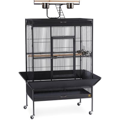 Prevue Pet Products 36 in. x 24 in. x 66 in. Wrought-Iron Select Bird Cage, Pewter/Black