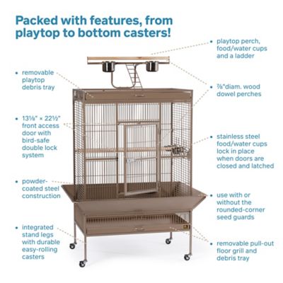 Image showing  Wrought-Iron Select Bird Cage, 36 in. x 24 in. x 66 in., Coco