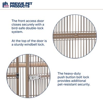 Image showing  Wrought-Iron Select Bird Cage, 36 in. x 24 in. x 66 in., Coco