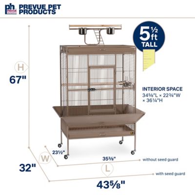 Image showing 5 th Prevue Pet Products Wrought-Iron Select Bird Cage, 36 in. x 24 in. x 66 in., Coco