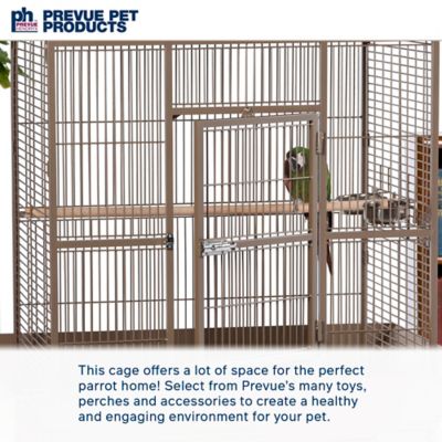 Image showing 7 th Prevue Pet Products Wrought-Iron Select Bird Cage, 36 in. x 24 in. x 66 in., Coco