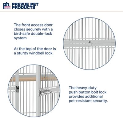 Image showing  Wrought-Iron Select Bird Cage, 36 in. x 24 in. x 66 in., Pewter