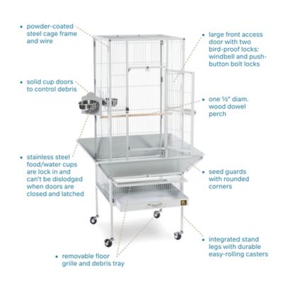 Image showing  49 in. Park Plaza Bird Cage, Pewter