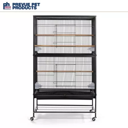 Prevue Pet Products Wrought Iron Bird Cage with Stand 31 in x 20 1/2 in x 53 in Chalk White Pet Bird Cages