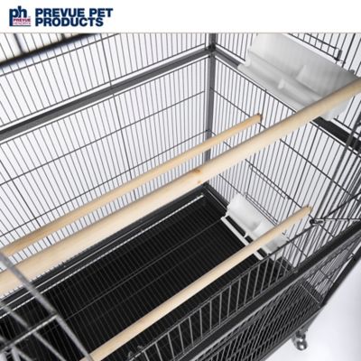 Image showing 5 th Prevue Pet Products Wrought Iron Flight Cage with Stand Chalk, White