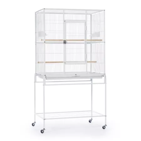 Prevue Pet Products Wrought Iron Bird Cage with Stand 20 1/2 in x 59 1/4 in White Pet Bird Cages