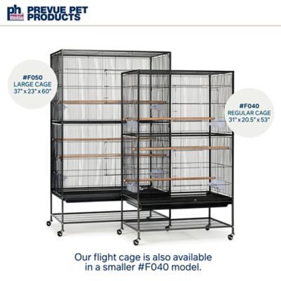 Image showing 5 th Prevue Pet Products 60 in. Wrought-Iron Flight Bird Cage, Black Hammertone, Extra Large