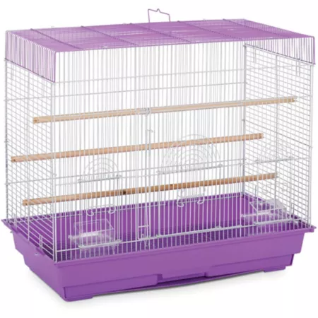 Prevue Pet Products Flight Bird Cage 26-in x 14-in x 22.25-in Lilac/White Pet Bird Cages