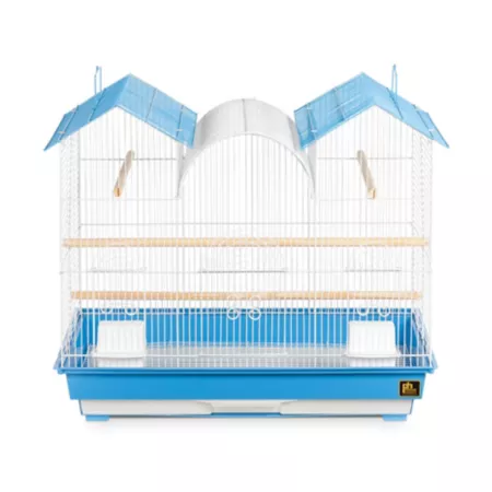 Prevue Pet Products 26 in Triple Roof Cockatiel Bird Cage Blue Pet Bird Cages