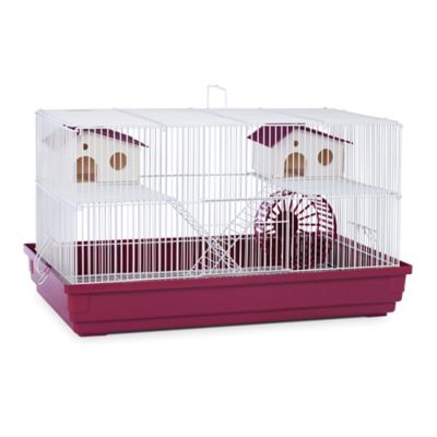 Prevue Pet Products Deluxe Hamster and Gerbil Cage, 22.5 in. x 12 in., Bordeaux Red