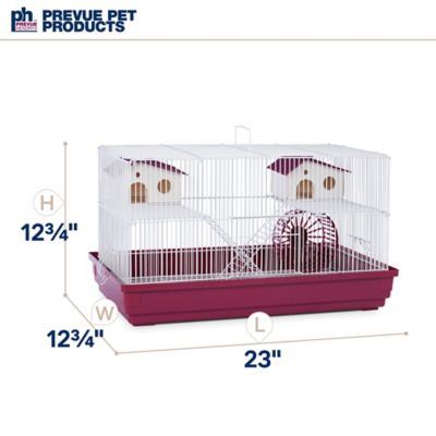 Image showing 5 th Prevue Pet Products Deluxe Hamster And Gerbil Cage, 22.5 x 12in., Bordeaux Red