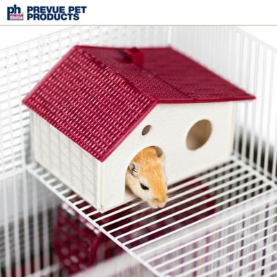 Image showing 7 th Prevue Pet Products Deluxe Hamster And Gerbil Cage, 22.5 x 12in., Bordeaux Red