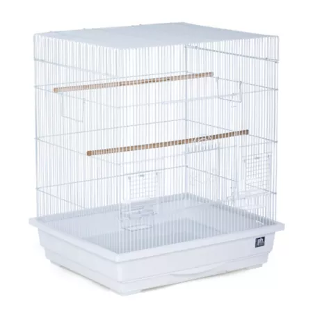 Prevue Pet Products 29 1/2 in Square Top Parakeet Bird Cage White Pet Bird Cages