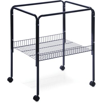 Prevue Pet Products Rolling Bird Cage Stand with Shelf Black