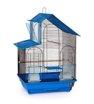 Image showing  2-Tone House Style Bird Cage, Black