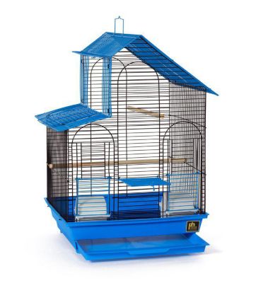 Image showing  2-Tone House Style Bird Cage, Black