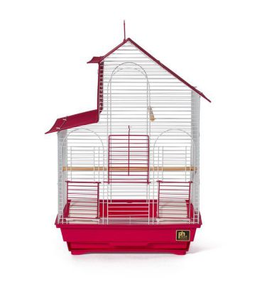 Image showing  2-Tone House Style Bird Cage, Black