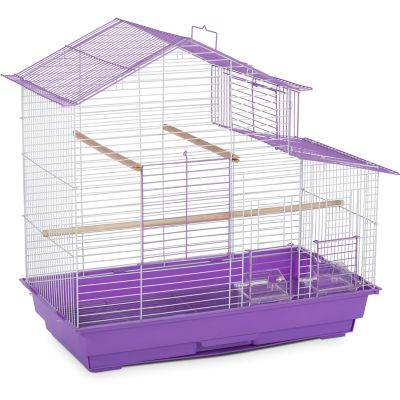 Image showing  House Style Bird Cage, Purple