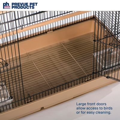 Image showing  Flight Bird Cage, 26 in. x 14 in. x 36 in., Brown/Black